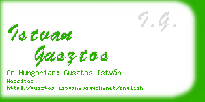 istvan gusztos business card